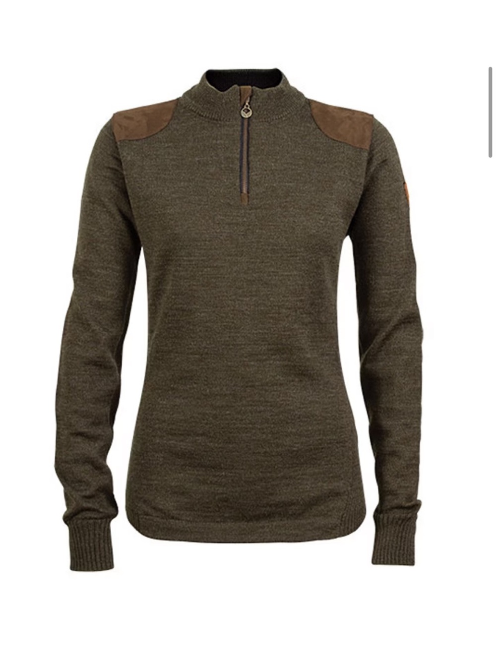 Dale of Norway Furu Half zip Forrest green sweater size XL NWT 100% wool
